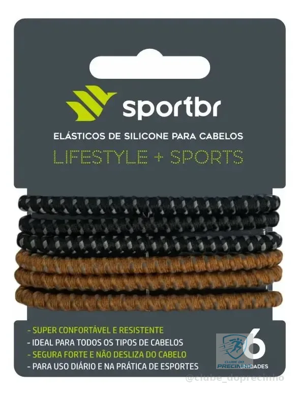 Elástico Para Cabelo De Silicone Emborrachado Mix-sportbr Preto E Marrom (mix) Liso