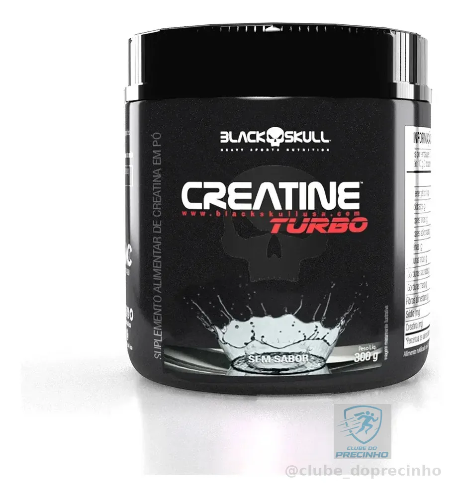 Suplemento em Pó Black Skull Creatine Turbo sem sabor 300g