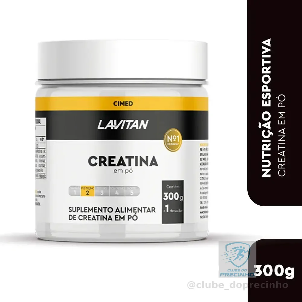 Creatina Pura em Pó Monoidratada Lavitan Cimed 300g