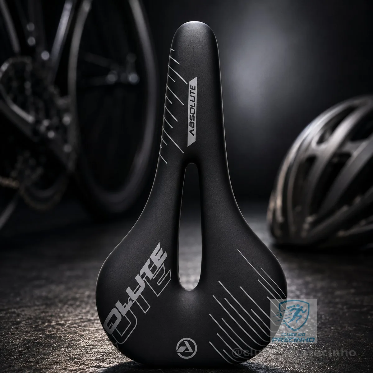 Banco Selim Bike Absolute Nero Gel Mtb Road 268x146mm Vazado Preto 26.8 Cm 14.6 Cm