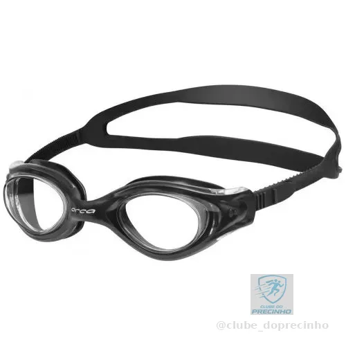 Óculos De Natação Orca Killa Vision Lente Transparente Preto
