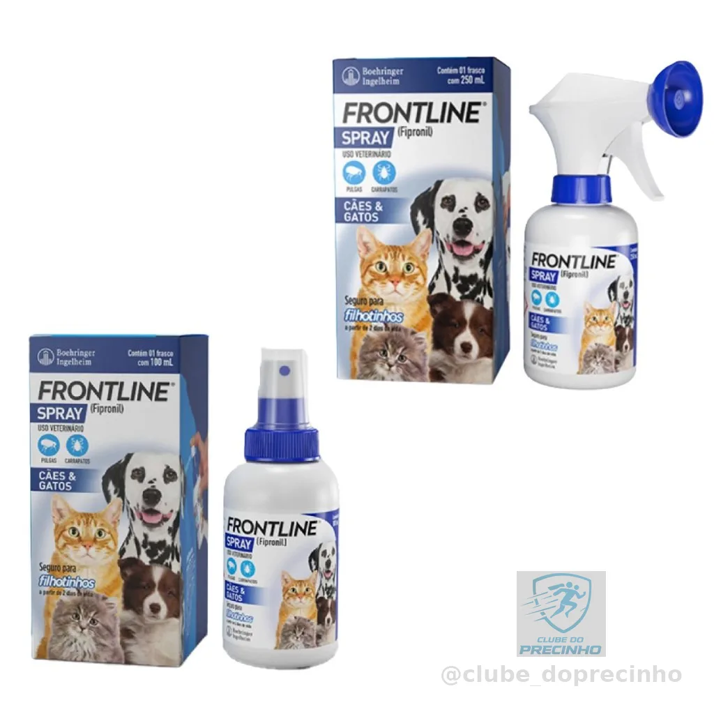 Frontline Spray Antipulgas e Carrapatos para Cães e Gatos