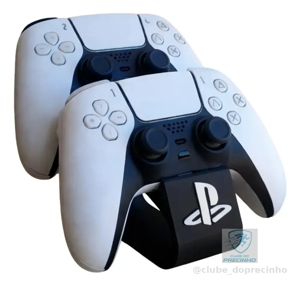 Suporte Duplo Para Controles De Ps5 Preto