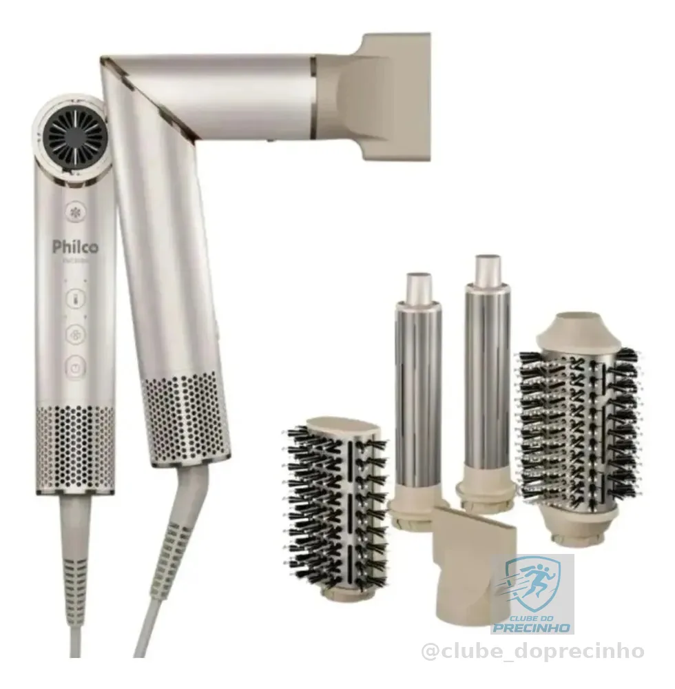Secador De Cabelos Philco psc3500 4 Em 1 dobrável motor bldc Prateado