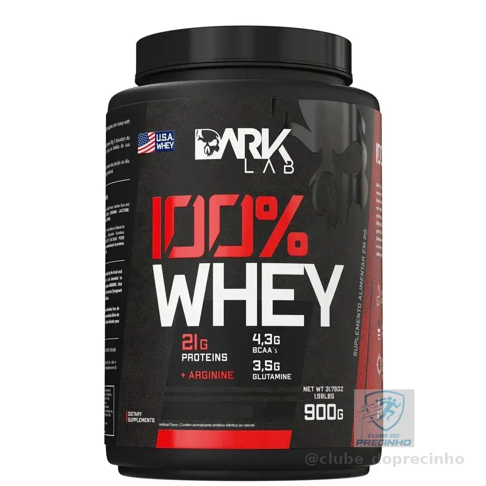 100% Whey Protein 900g Sabores - Dark Lab Sabor Baunilha