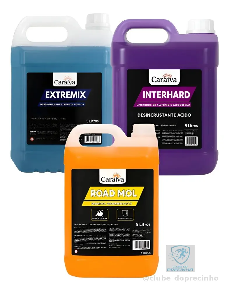 Kit Limpeza Pesada Shampoo Mol + Lm Ativado + Solupan 5l