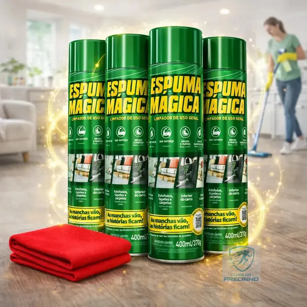 Kit C/ 4 Produto P/ Limpar Sofá Carro Colchão Espuma Mágica Branco Proauto
