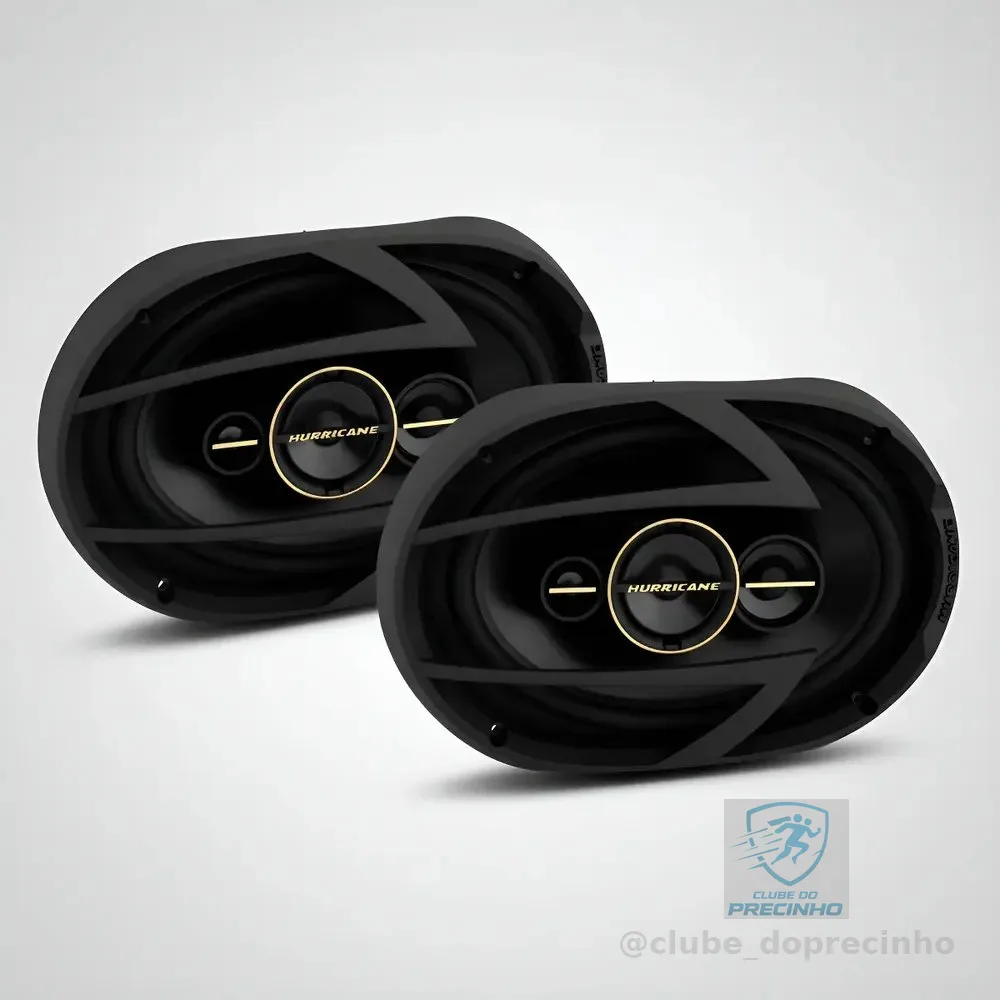 Par Alto Falante Quadriaxial Hurricane Aurum 260w Rms Preto