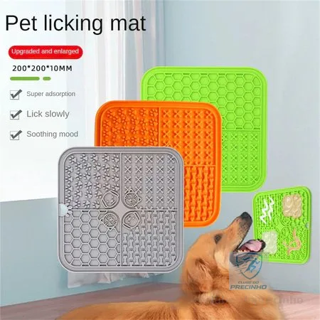 Tapete Lambedor Inibidor de Ansiedade Silicone Comedouro Lento Pet ,Cães E Gatos Grande