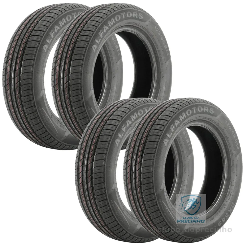 Jogo 4 Pneus 175/65 R14 Alfamotors DK569 90/88T 6PR Reinf. Aro 14 Novos