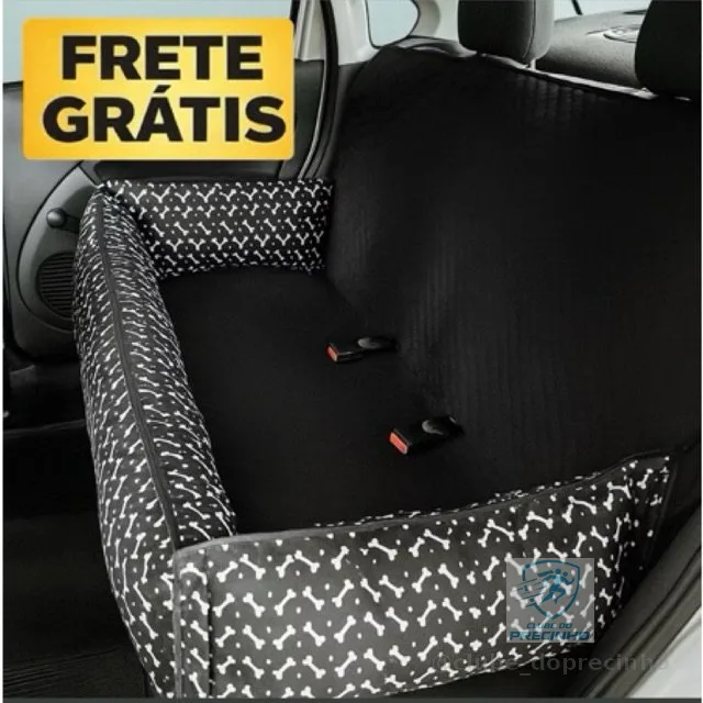 Protetor Pet Gigante para Banco Veicular Traseiro Impermeável Com Zíper e Almofadas Laterais P/G/GG
