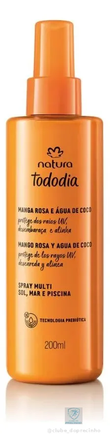 Spray Multi Sol Natura Tododia Manga Rosa Água De Coco 200ml