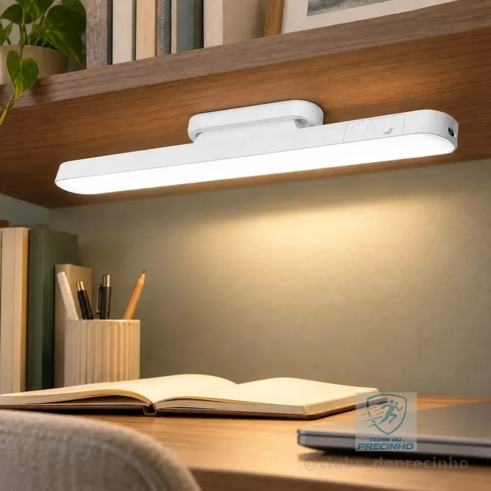 Luminária Led Recarregável Sem Fio Magnética Armário 30cm 127/220v Branco