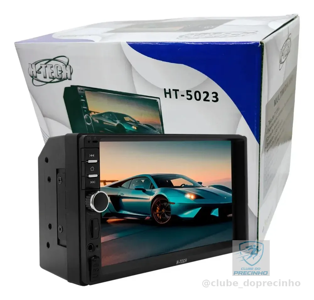 Multimidia 7 Polegadas Mp5 Espelhamento Bluetooth Usb Sd com Controle Remoto
