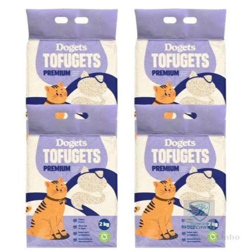 Areia Para Gato Tofu 2 kg Vegetal Higiênica Antiodor Areia Gato Premium Sanitária