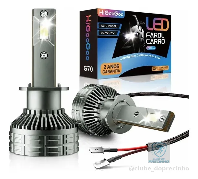 Higoogoo G70 200w Par Carro Farol H4 H1 H7 H11 Hb3 Hb4 H27