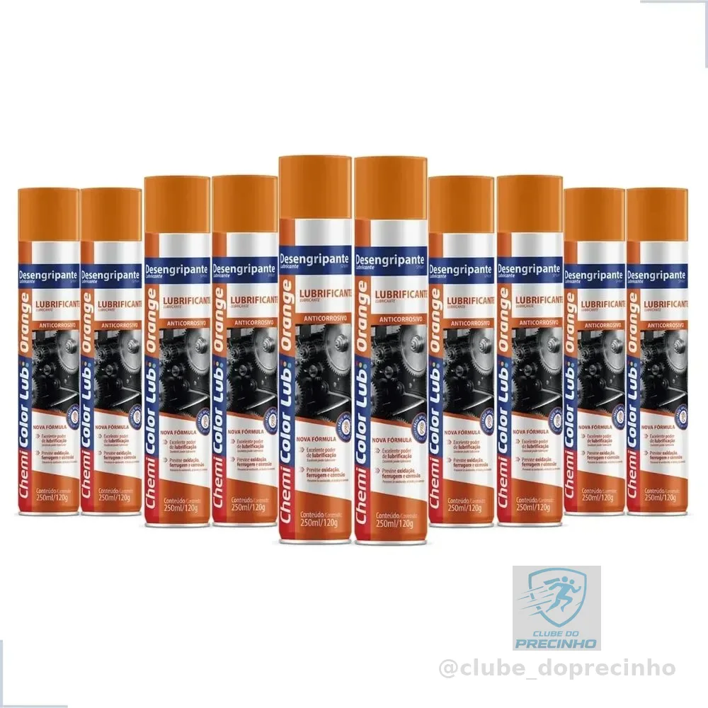 Kit 10 Desengripante Lubrificante Antiferrugem Multiuso