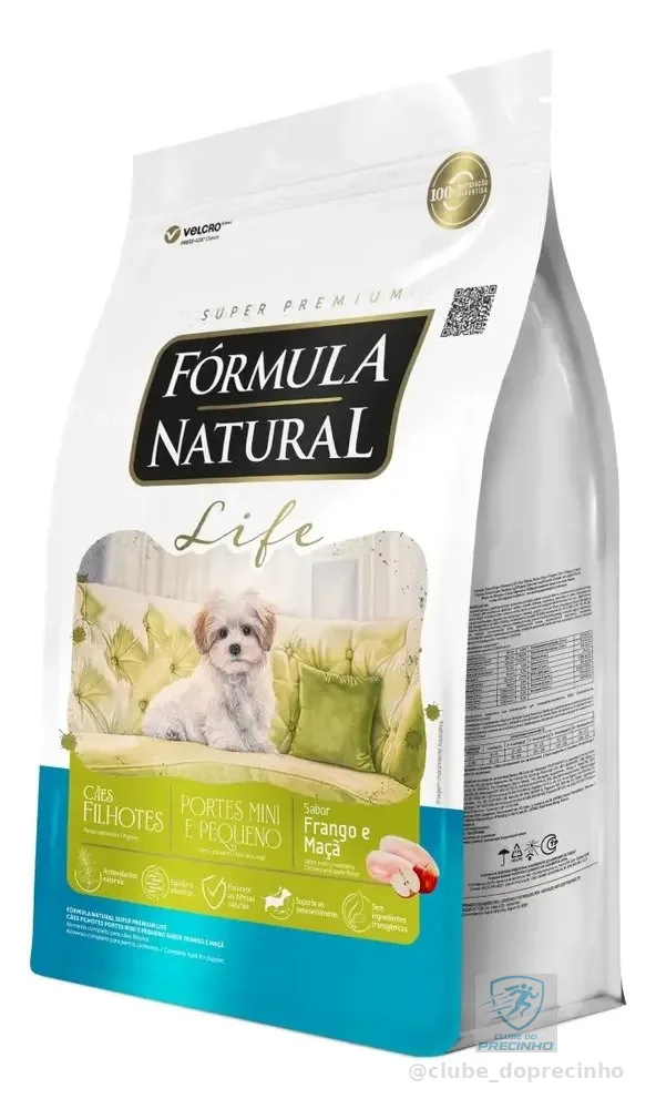 Ração Fórmula Natural Life Filhotes Mine e Pequeno Frango e Maçã 10,1 Kg