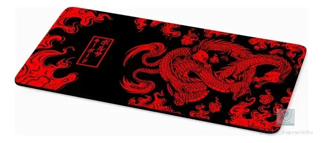 Mousepad Gamer Antiderrapante 80x30cm Jogos Dragão Chinês