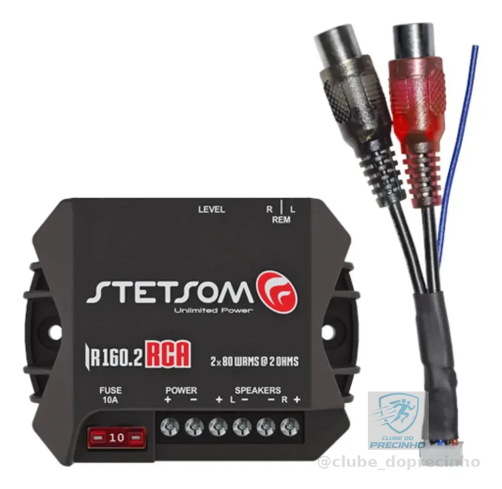 Módulo Amplificador Stetsom Iron IR 160.2 Full Range 160W, 2 Canais