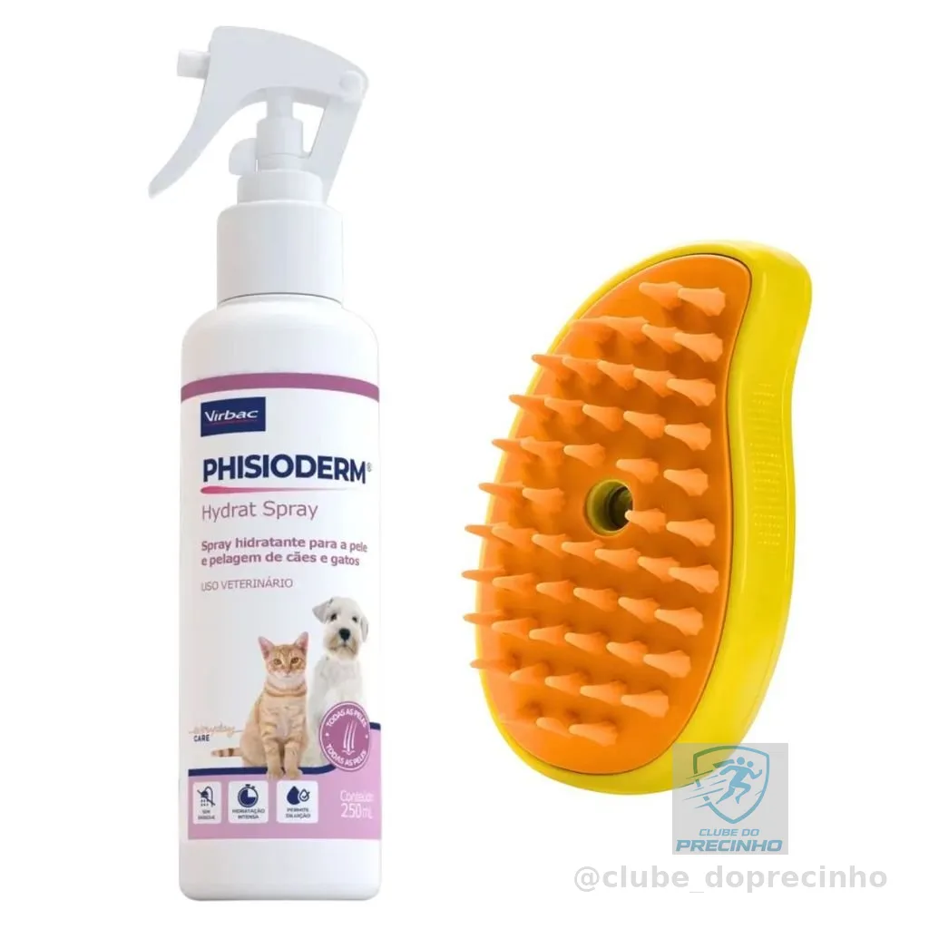 Phisioderm Hydrat Spray 250ML Hidratação + Brinde Escova