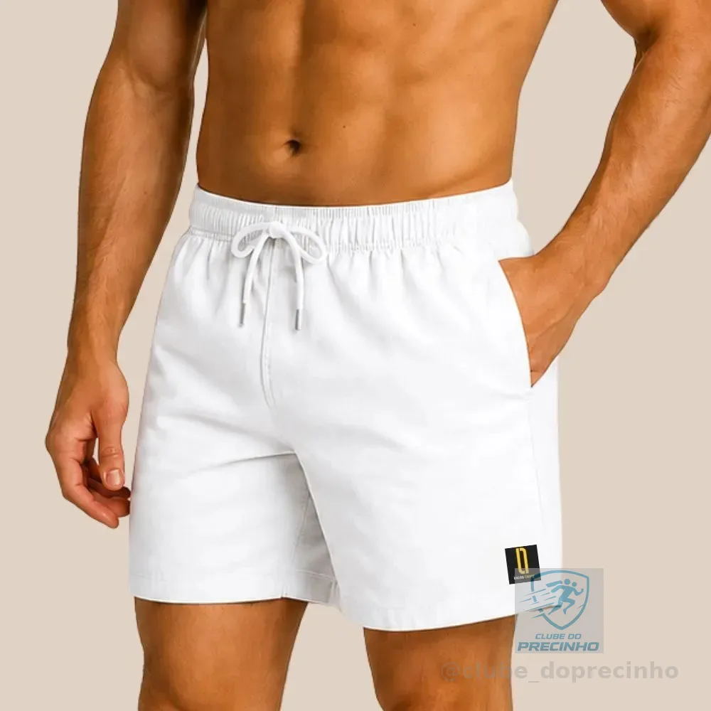 Short Masculino Neon Bermuda Praia Mauricinho Jr Rf. 001 Branco G