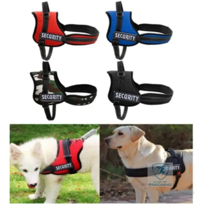Peitoral Coleira Refletivo Regulagem Cachorro Caes Porte Medio Grande Reforcado Confortavel Ajuste