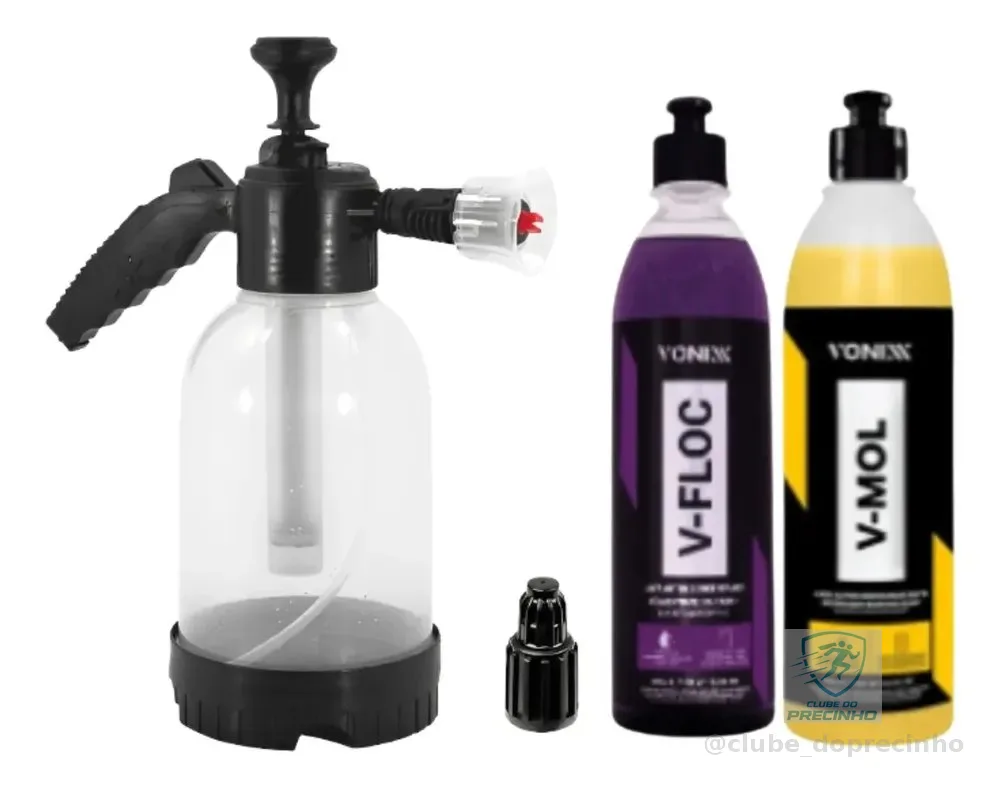 Kit Snow Foam 2l Espuma 2 Em 1 Lavar Carro Vfloc Vmol Vonixx