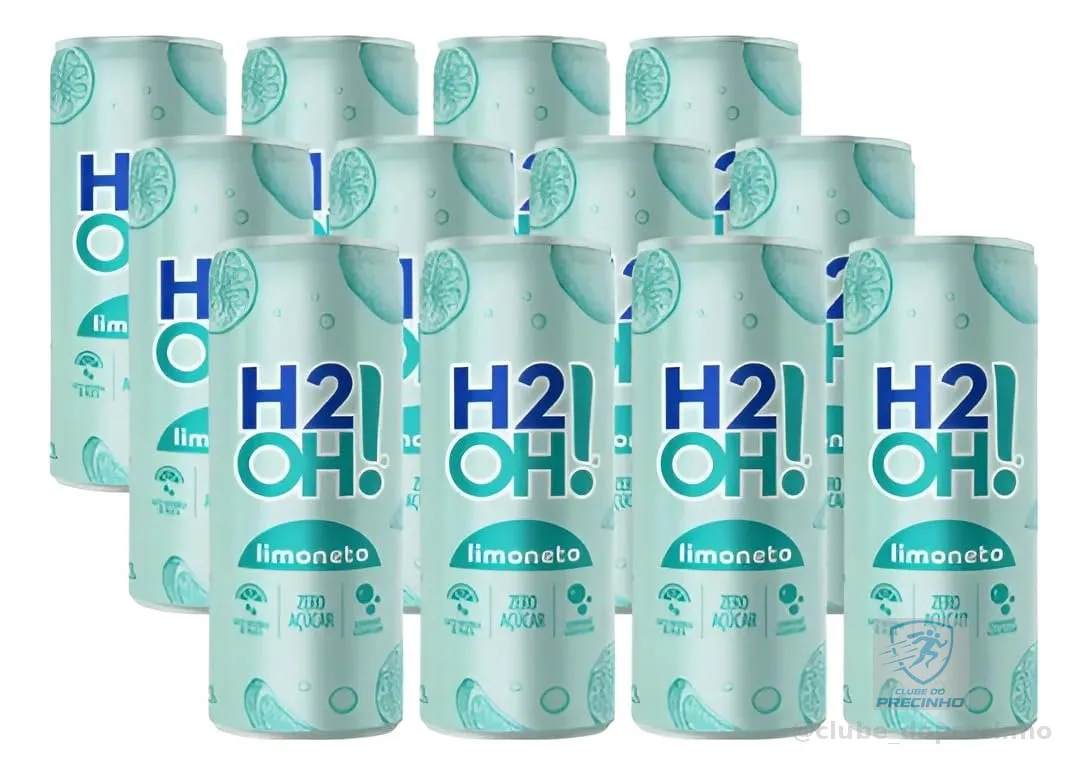 Refrigerante H2OH!, Limoneto, Lata 350ml, Pack com 12 unidades