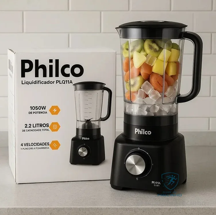 Liquidificador Philco 2,7l 4 Velocidades 1050w Plq11a Preto 127v