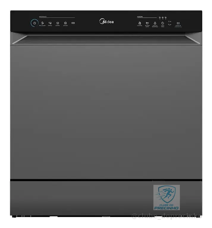 Lava Louças 8 Serviços Cinza Touch Plus Midea 110v