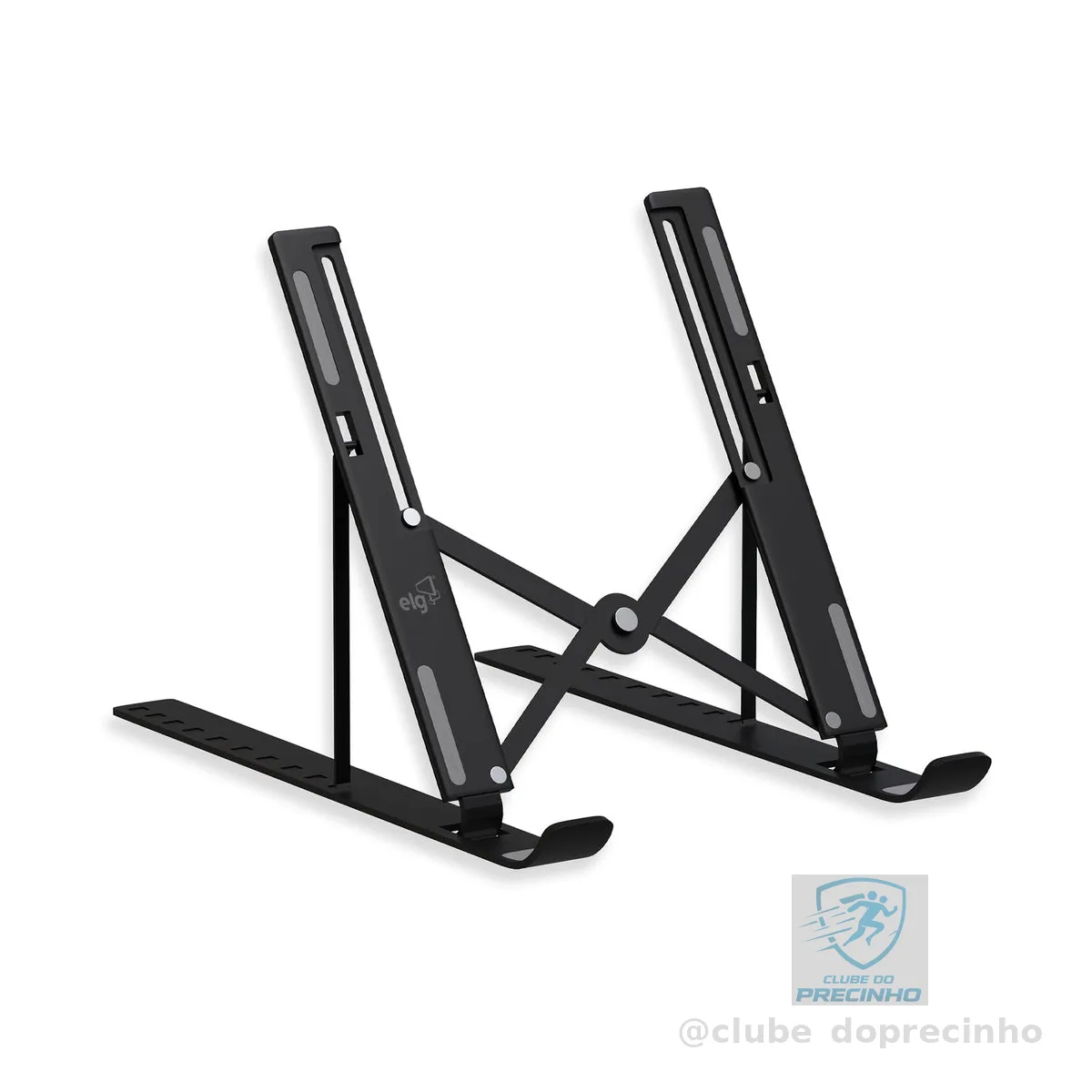 Suporte de Mesa Portátil para Notebook/Laptop de 10" a 17,3", 10 Níveis de Regulagem, Dobrável, Inclui Bolsa de Transporte, Preto, NTB8520B, ELG