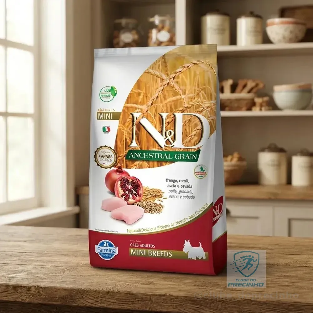 Ração Seca N&D Ancestral Grain para Cães Adultos de Raça Pequena Sabor Frango 10.1kg