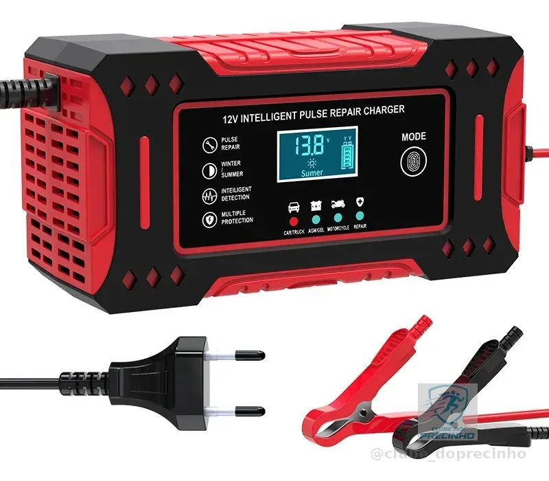 Carregador Bateria 12v/24v Bivolt Reparo Carro Caminhão Moto