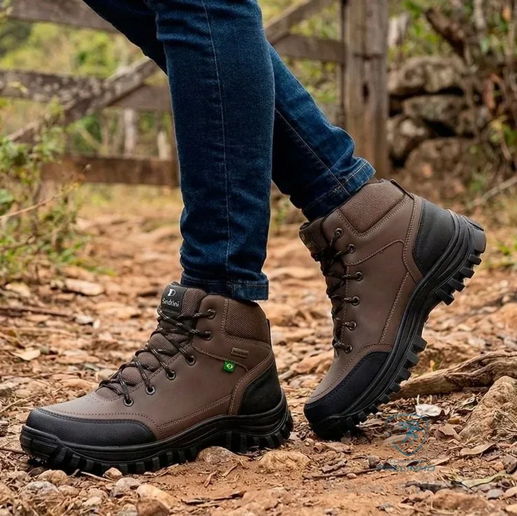 Bota Coturno Sandrini Core Hike Masculina Couro Sintético