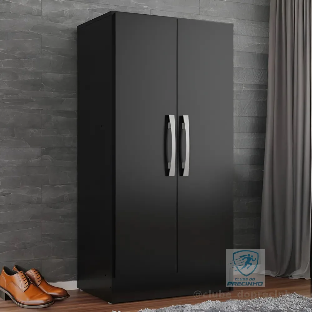Armário Direto Sim Mu200 Preto 94cm X 46cm X 31,5cm 2 Portas