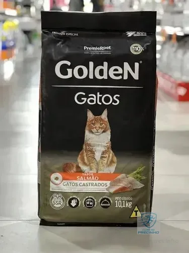 Ração Golden Premium Especial Gatos Adultos Castrados Salmão 10,1kg