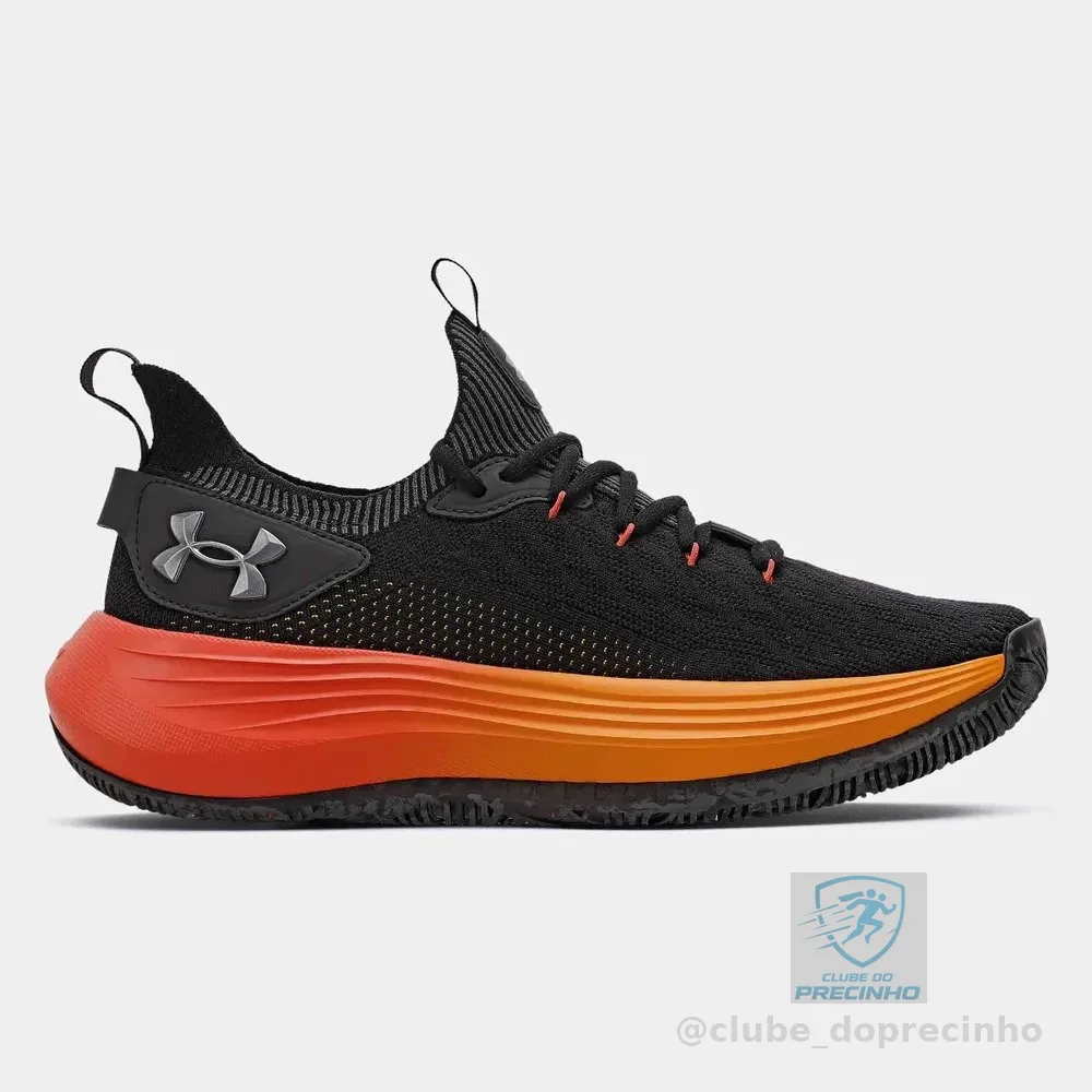 Tênis Masculino Hooper Under Armour Black/lavared/metpewter Liso 44