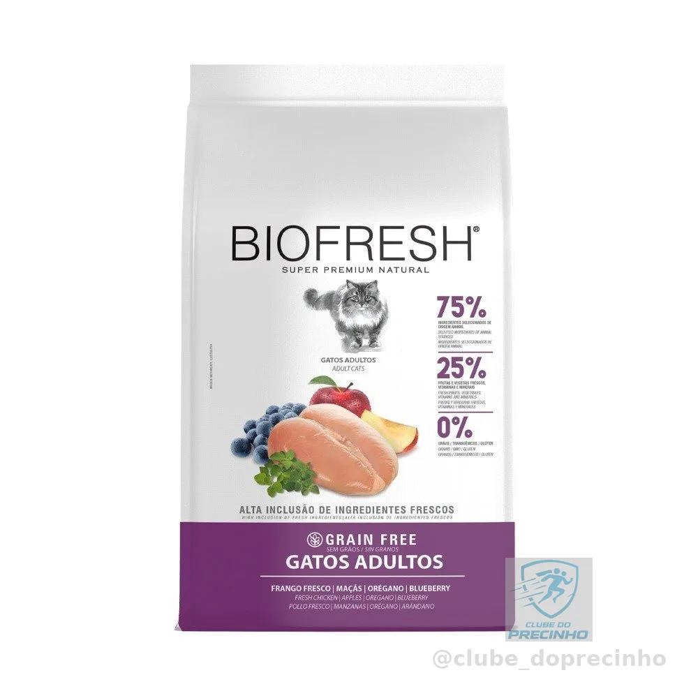 Ração Biofresh Premium para Gatos Adultos sabor Frango  - 7,5kg
