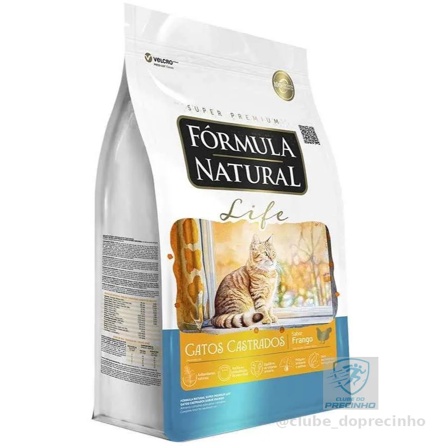 Ração Seca Fórmula Natural Life Sabor Frango para Gatos Adultos Castrados 10.1 kg