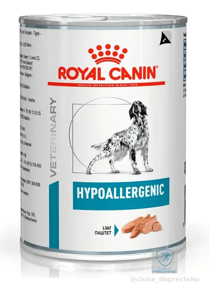 Alimento Royal Canin Veterinary Diet Canine Hypoallergenic para cão adulto de raça os tamanhos sabor mix de 400 g