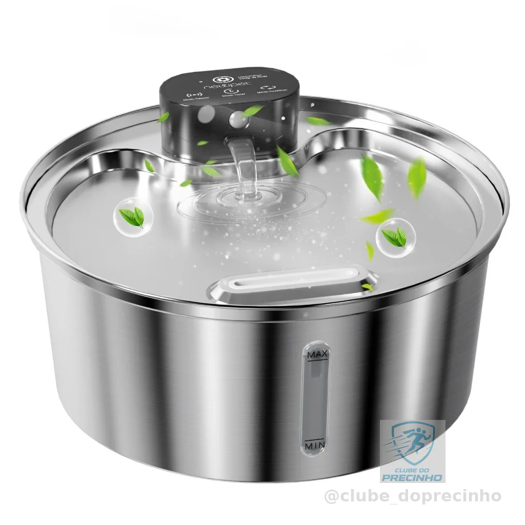 Newpet Inox sensor Bebedouro Gato Acessórios para Animais de Estimação Fonte Para Gatos Tipo Fonte 3.2L - Bivolt
