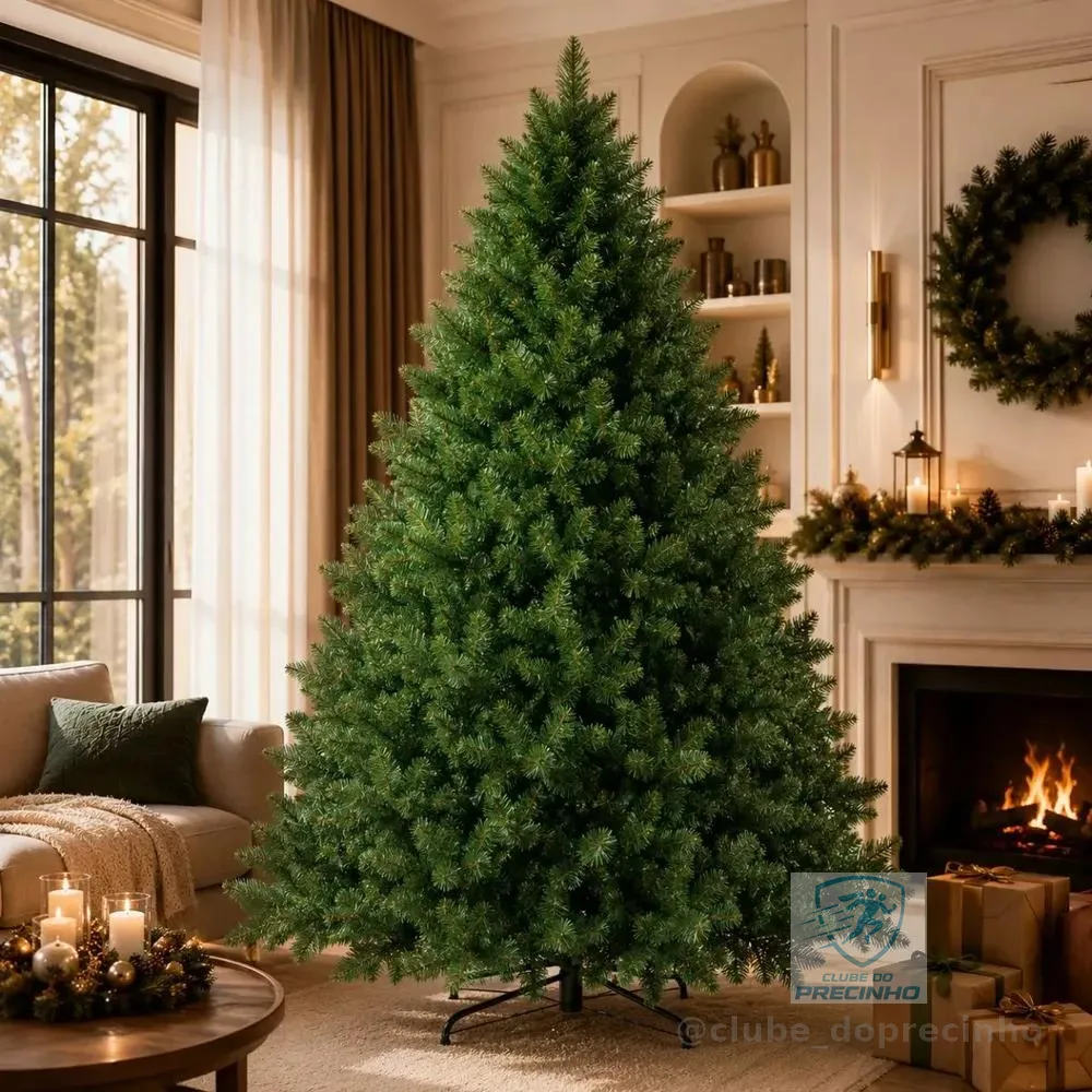 Árvore Natal Pinheiro Luxo 180cm 480 Galhos Cheia Realista Verde