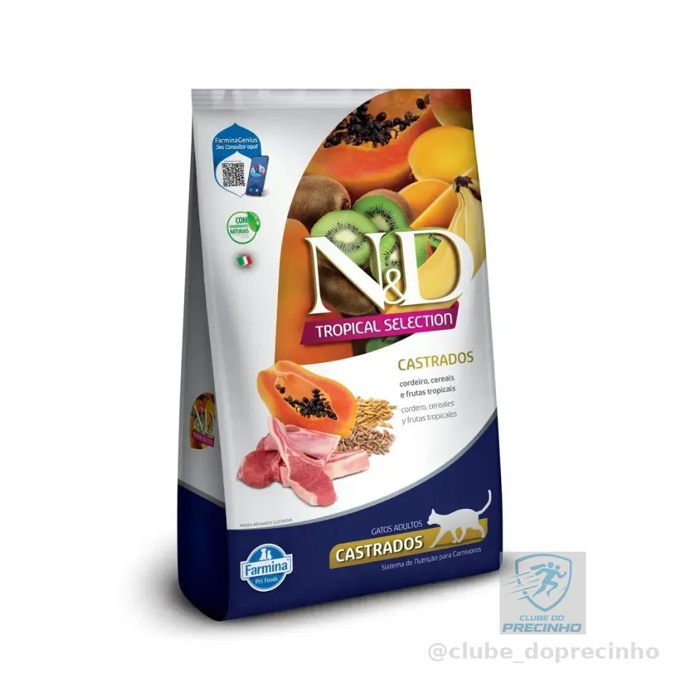 Ração N&D Tropical Selection Gatos Castrados Cordeiro - 7kg