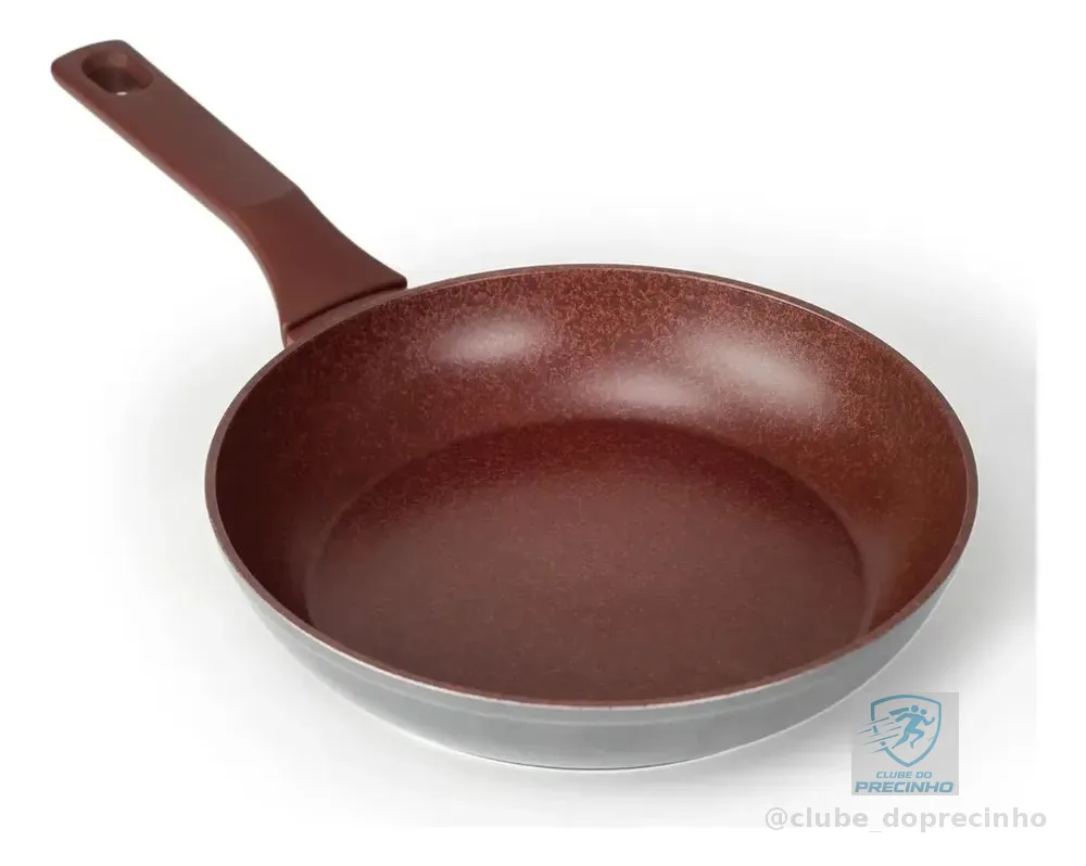 Frigideira 24cm Indução Antiaderente Kosmos Vermelha - Oikos