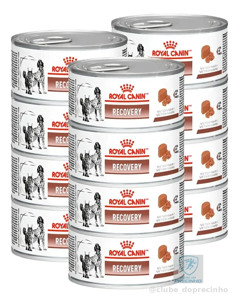 Kit 12 Royal Canin Recovery Veterinary Lata 195g