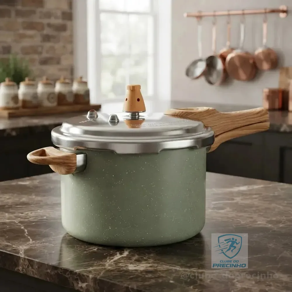 Panela De Pressão Brinox Indução Antiaderente Verde Botanika