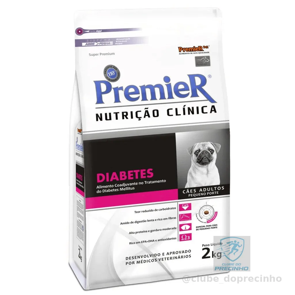 Premier Vet Cao Diabetes Pequeno Porte 2Kg
