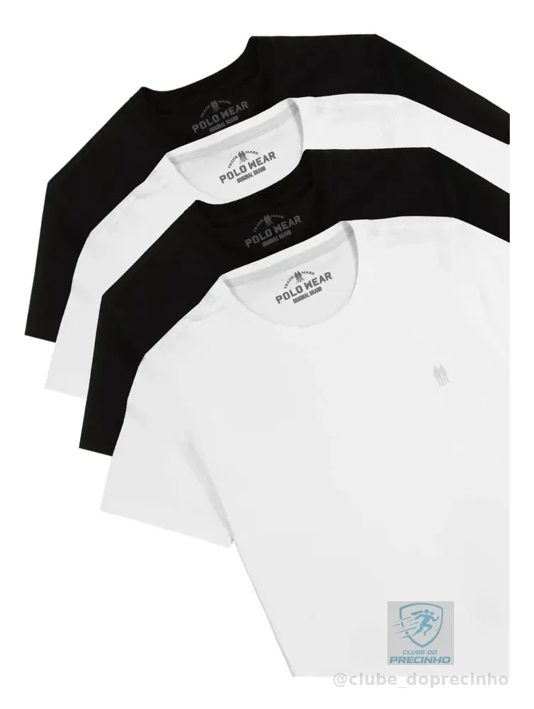 Kit 4 Camisetas Masculinas Polo Wear Sortido Sortido G Liso