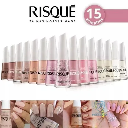 Risqué KIT 15 Esmaltes Clássicos